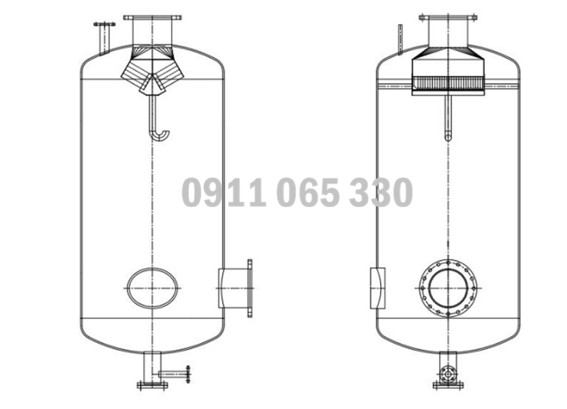 bình góp hơi dạng đứng