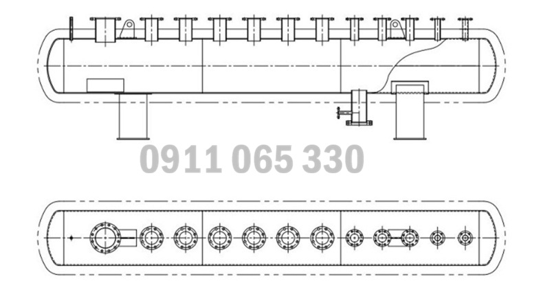 bình góp hơi dạng nằm