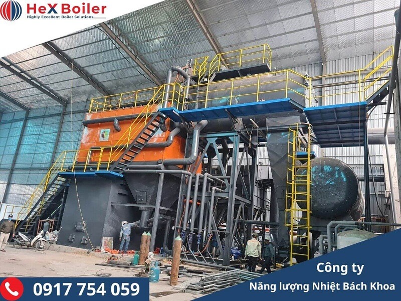 Lắp đặt <a href='https://hex-boilers.com/'>lò hơi công nghiệp</a> sản xuất hơi bão hoà của HeX-boiler