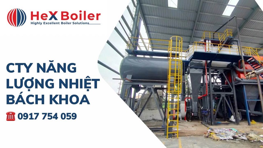 Lò hơi tầng sôi đốt vỏ băm công suất 10.000 kg/giờ