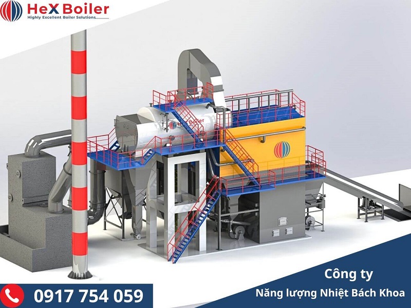 Mô hình <a href='https://hex-boilers.com/'>lò hơi</a> sản xuất hơi khô và hơi bão hoà