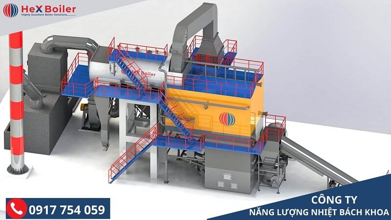 Mô hình <a href='https://hex-boilers.com/'>lò hơi</a> ứng dụng năng lượng sinh khối