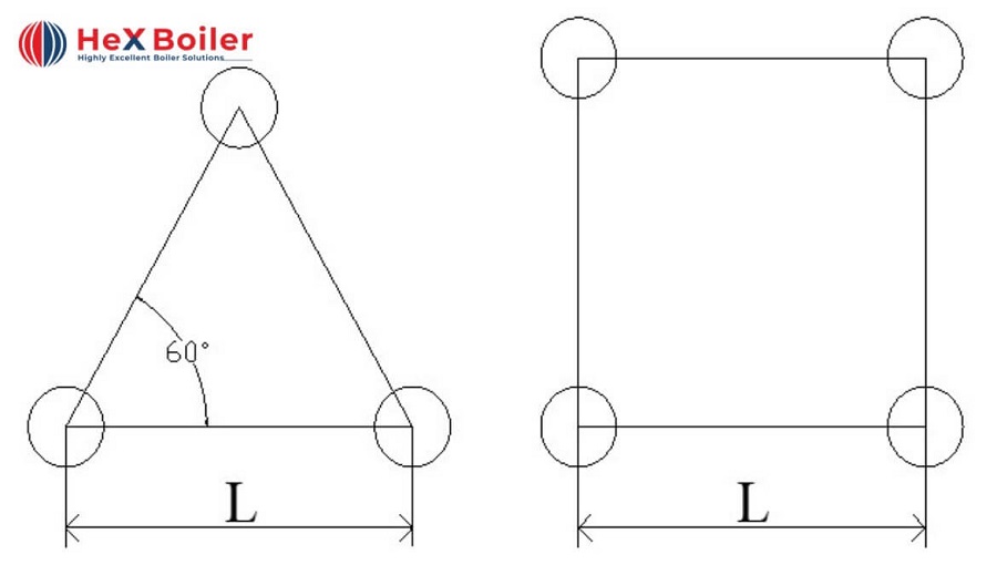 Bố trí lỗ trên tấm ghi chữ nhật